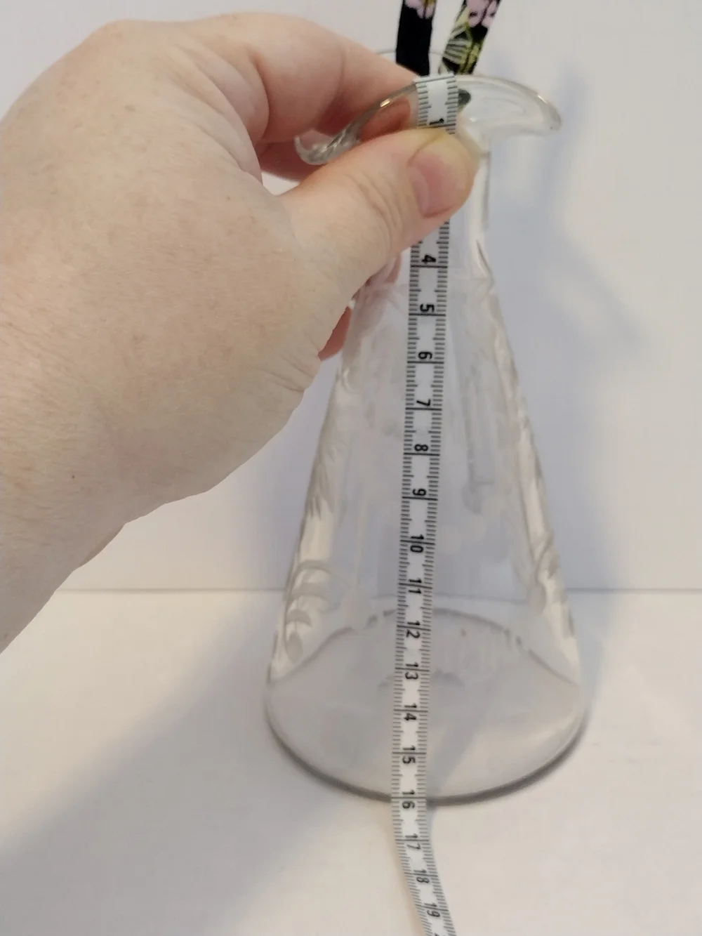 Etched Clear Glass Decanter Carafe For Vinager And Oil